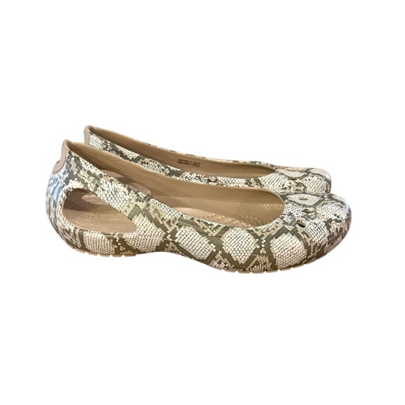 CROCS Shoes - CROCS Kadee Snakeskin Flats Women’s Size 5